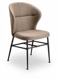 Moderne Stoel met Textiel Bekleding en Metal Frame