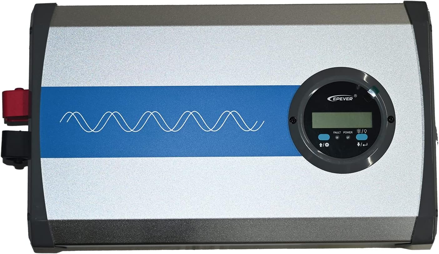 EPEVER IPower-Plus serie IP3000-42 Plus, 3000W 48VDC naar 230VAC zuivere sinusspanning omvormer met LCD display, ideaal voor off-grid huishoudelijke noodverlichting, voertuig gemonteerde systeem enz.(2000W 48VDC)