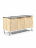 Technische titel: "Moderne Eiken Houten Dressoir met Betonlook Bovenblad en Minimalistisch Design"