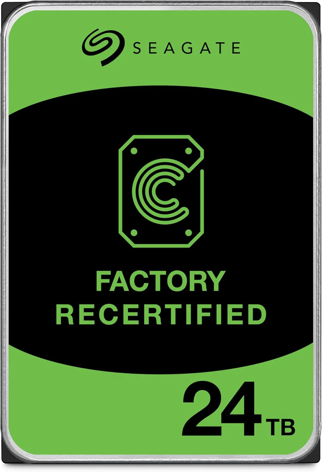 Seagate Exos 24TB interne server harde schijf ST24000NM000C 3,5 inch HDD SATA 6 Gb/s 7200RPM 512MB (Factory Recertified)
