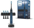 Philips Sonicare DiamondClean 9000-serie elektrische tandenborstel, speciale editie, sonische borstel, donkerblauw, 4x C3 Premium Plaque Control-borstelkop (model HX9911/89), met 2-polige badkamerstekker, 1 stuks (verpakking van 1)