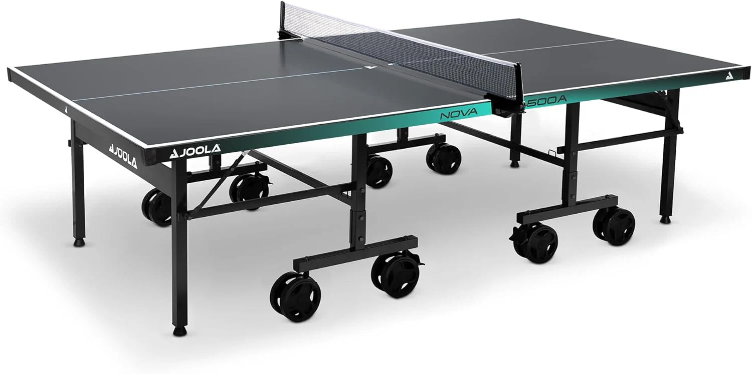 JOOLA Nova 500A Tafeltennistafel, premium outdoor tafeltennistafel, weerbestendig, inklapbaar, met netsysteem en wielen