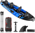 SKINHAWK Exclusieve blauwe kajak set 480 – rubberboot – kano – 480 x 96 cm – kajak voor 3 personen
