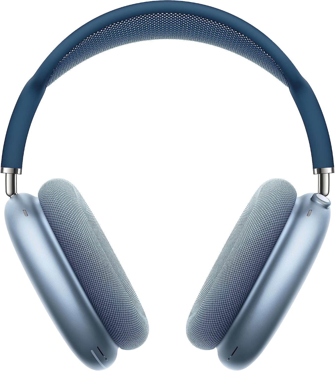 Apple AirPods Max draadloze koptelefoon, actieve ruisonderdrukking van pro niveau, transparantiemodus, persoonlijke ruimtelijke audio, opladen via USB C, Bluetooth-koptelefoon voor iPhone, Middernacht(Hemelsblauw/Lightning-connector)