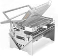 Draagbare 360° draaibare roestvrijstalen houtskoolgrill voor outdoor camping, achtertuinfeesten en barbecue-avonturen - perfect voor eenvoudig grillen en kookplezier!