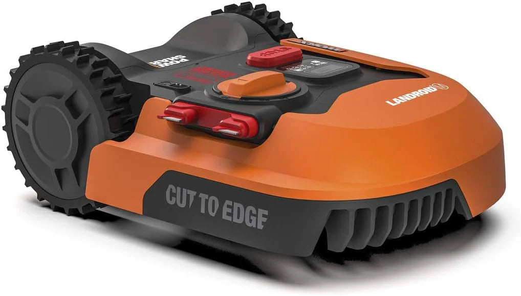 WORX Landroid WR169E Robotmaaier met begrenzingskabel voor tuinen tot 300 m², AIA-navigatie, app-bediening, wifi, bluetooth, cut-to-Edge, 16 cm maaibreedte, 30-60 mm maaihoogte(Landroid - 2000 m²)