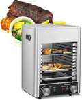 Rookvrije elektrische steakgrill, draagbare binnenoven, instelbare temperatuur van 800℃, timer van 10 minuten, ideaal voor thuis koken en barbecueën, professionele tafelgrill